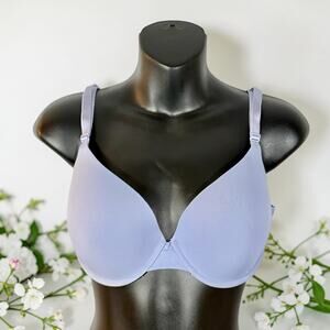 Victoria's Secret Women's 38C Light Periwinkle T-Shirt Lightly Lined Demi Bra